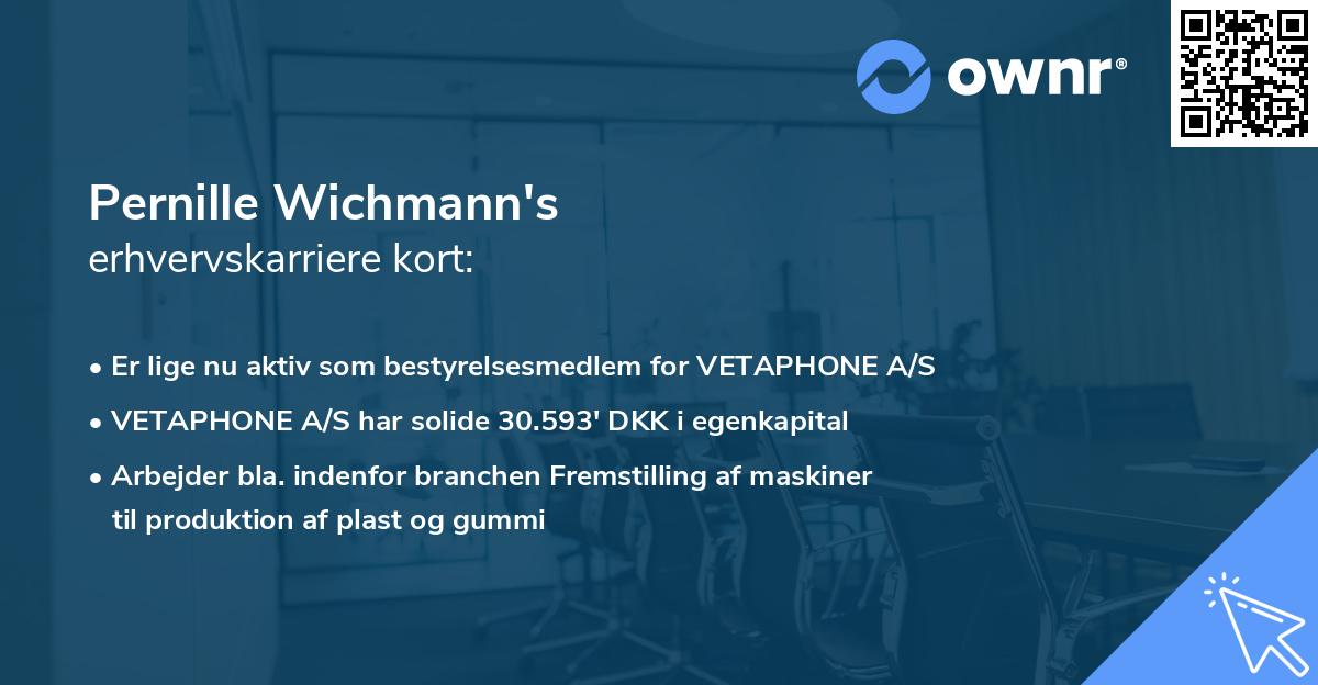 Pernille Wichmann's erhvervskarriere kort