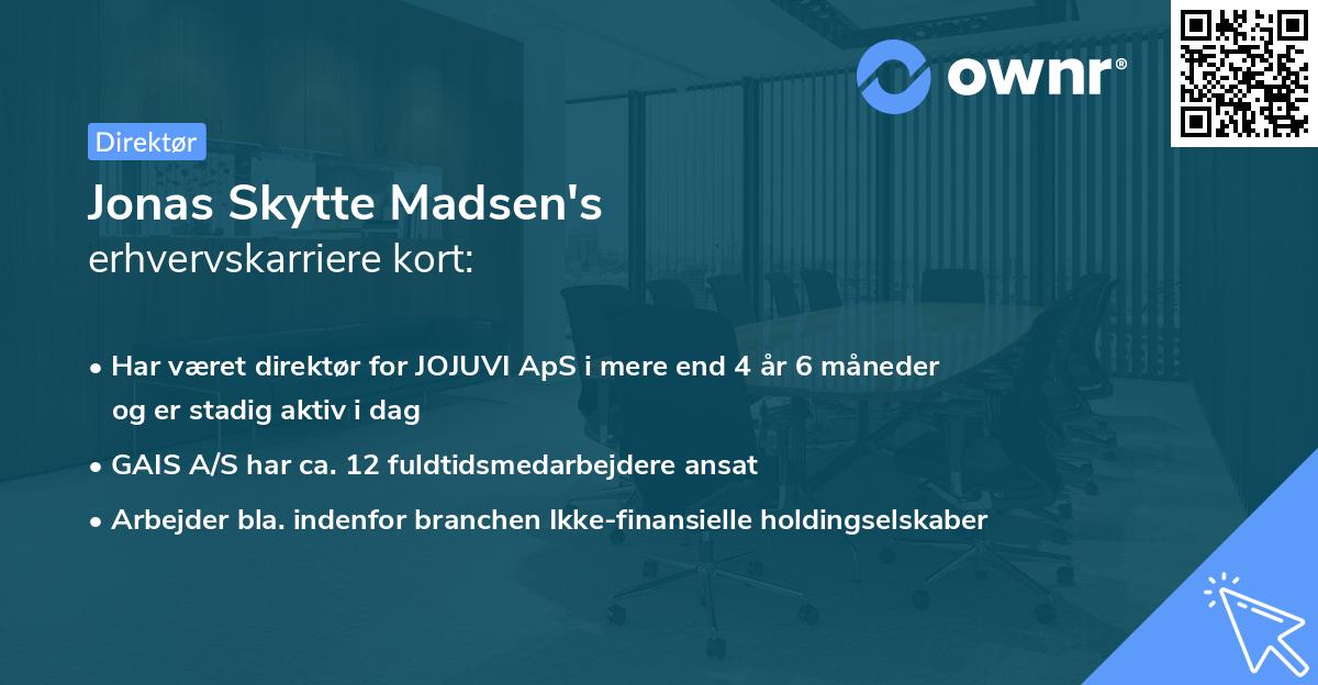 Jonas Skytte Madsen's erhvervskarriere kort