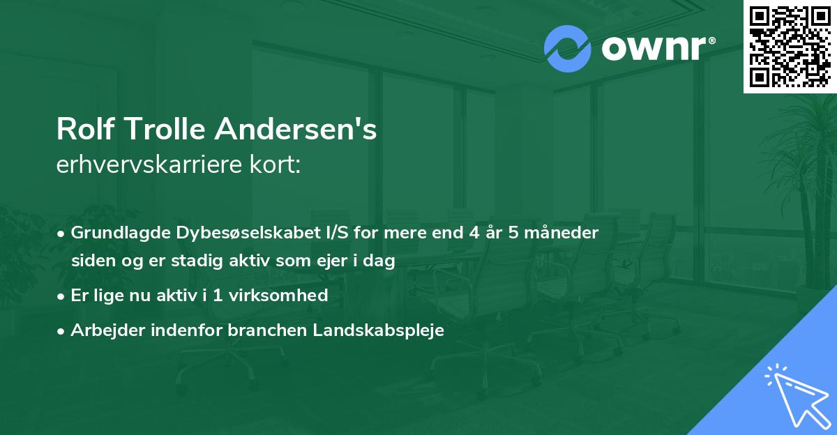 Rolf Trolle Andersen's erhvervskarriere kort