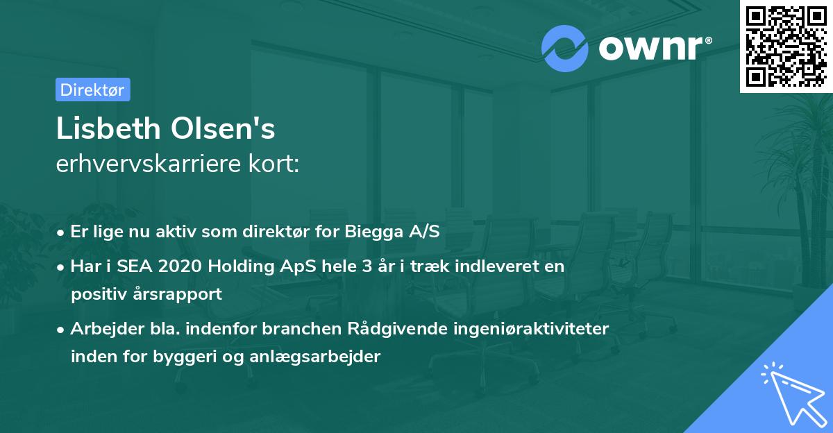 Lisbeth Olsen's erhvervskarriere kort