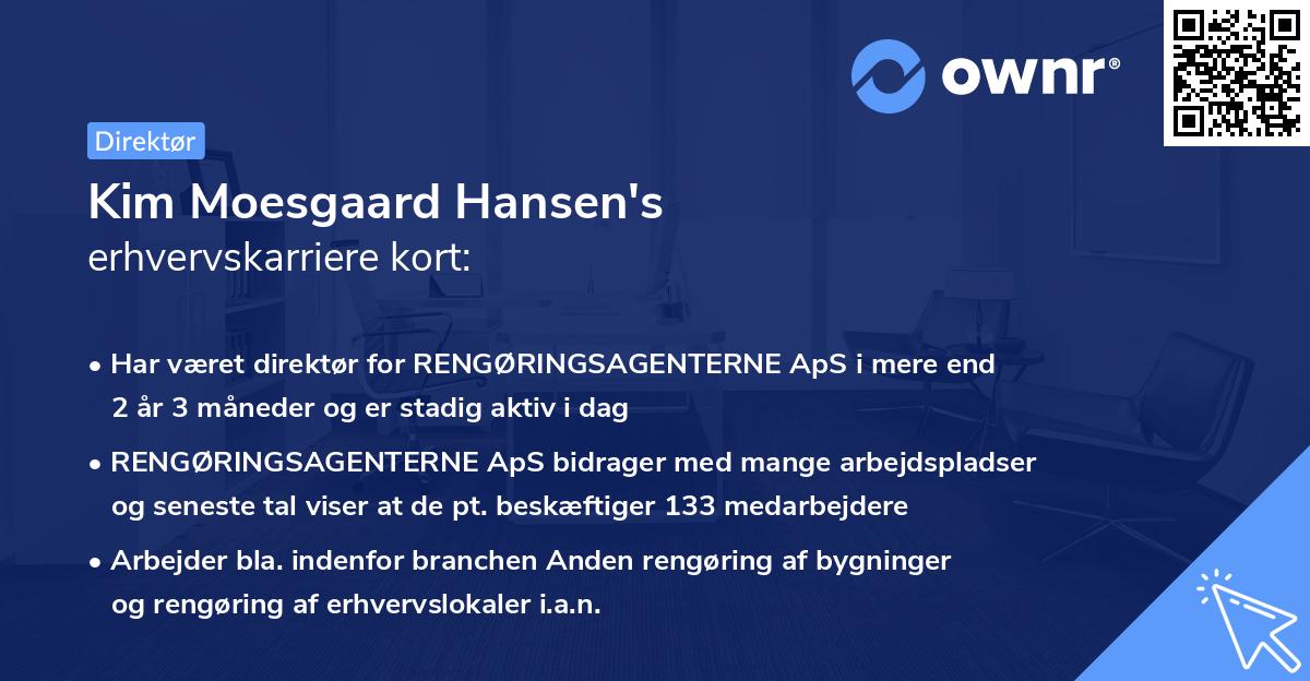 Kim Moesgaard Hansen's erhvervskarriere kort