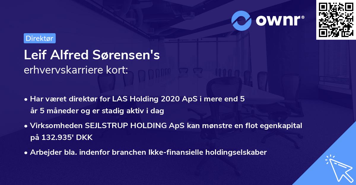 Leif Alfred Sørensen's erhvervskarriere kort