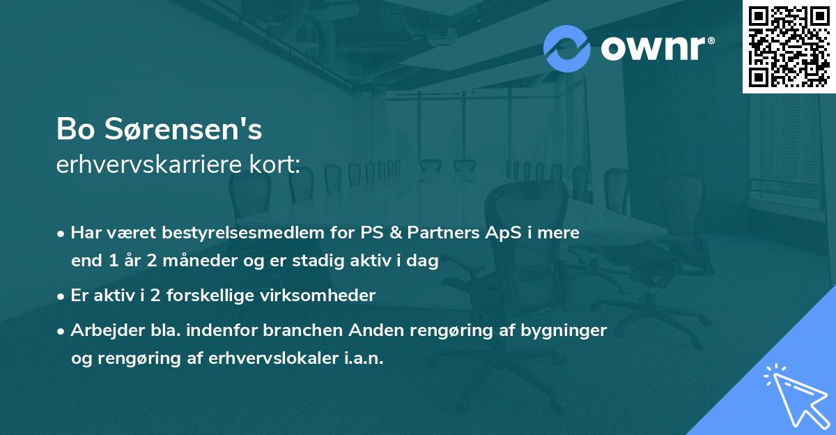 Bo Sørensen's erhvervskarriere kort