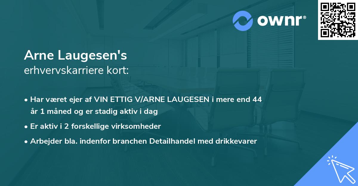 Arne Laugesen's erhvervskarriere kort