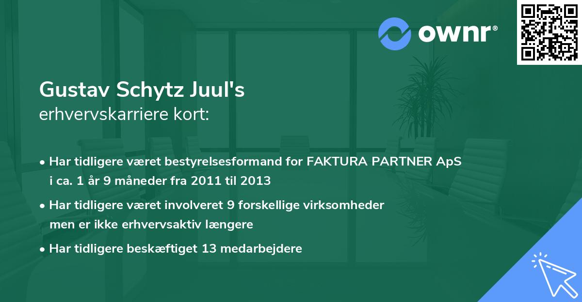 Gustav Schytz Juul's erhvervskarriere kort