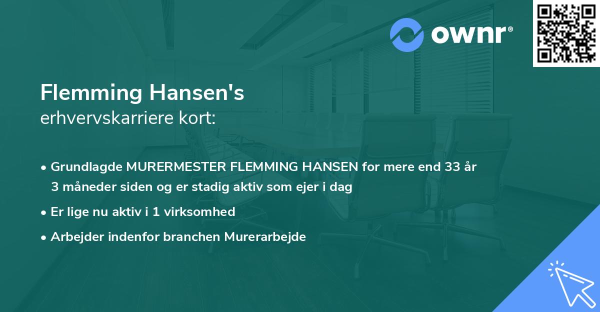 Flemming Hansen's erhvervskarriere kort