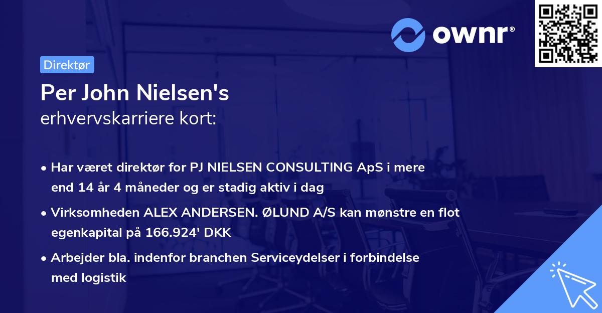 Per John Nielsen's erhvervskarriere kort