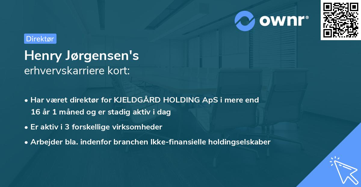 Henry Jørgensen's erhvervskarriere kort