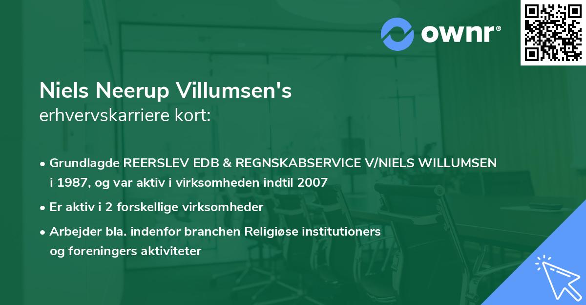 Niels Neerup Villumsen's erhvervskarriere kort