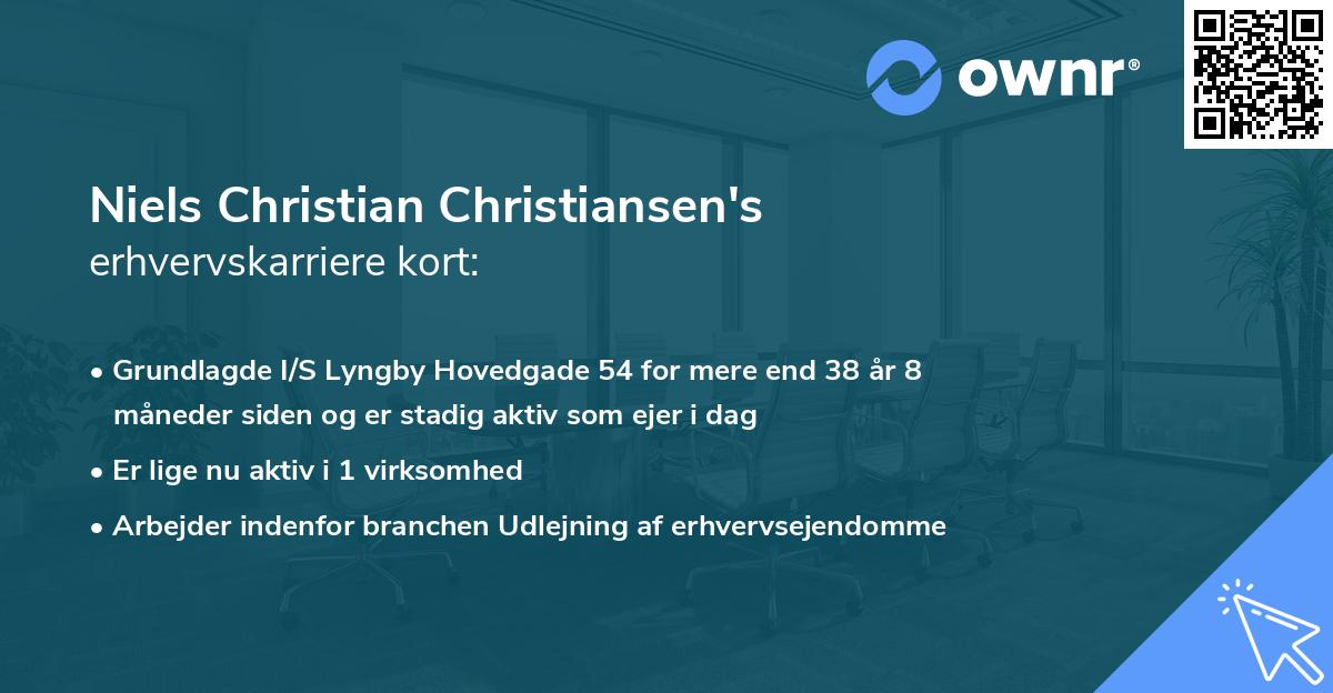 Niels Christian Christiansen's erhvervskarriere kort