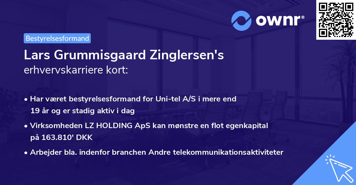 Lars Grummisgaard Zinglersen's erhvervskarriere kort