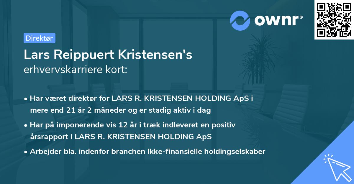 Lars Reippuert Kristensen's erhvervskarriere kort