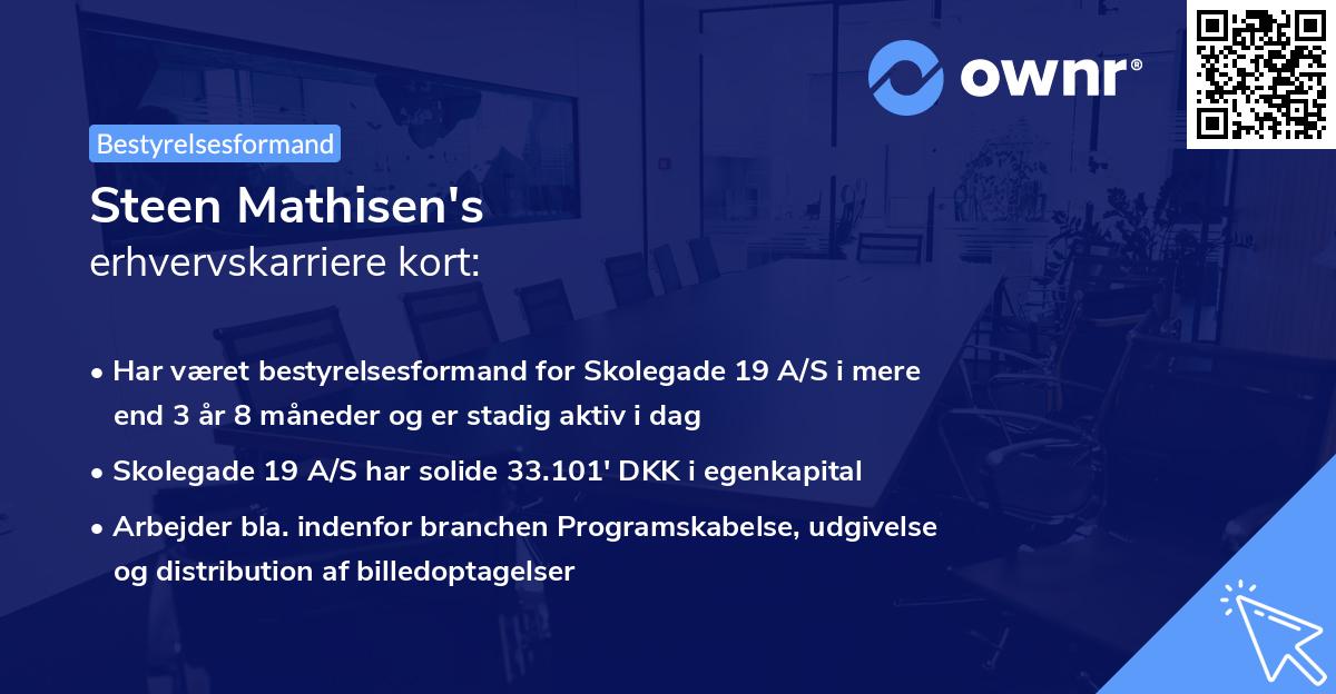 Steen Mathisen's erhvervskarriere kort