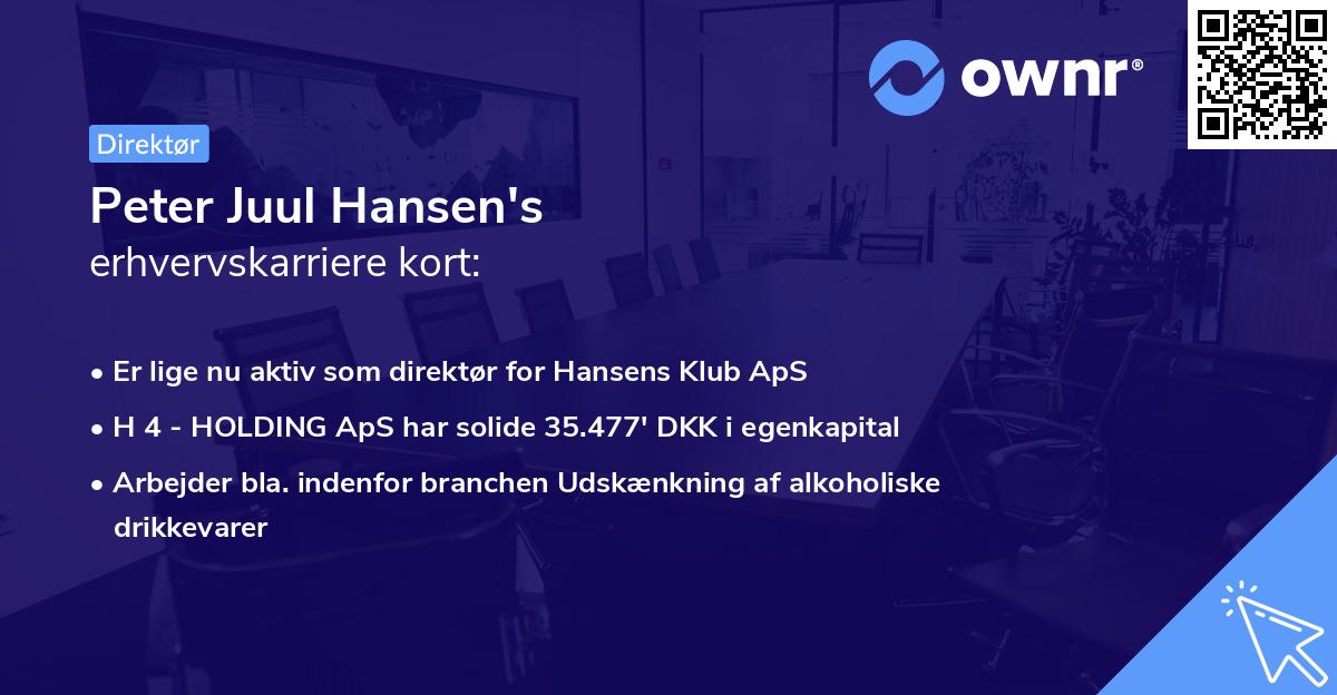 Peter Juul Hansen's erhvervskarriere kort
