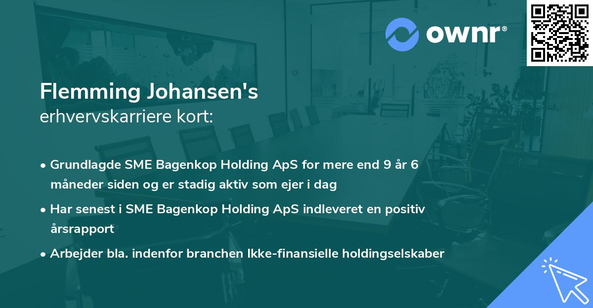 Flemming Johansen's erhvervskarriere kort