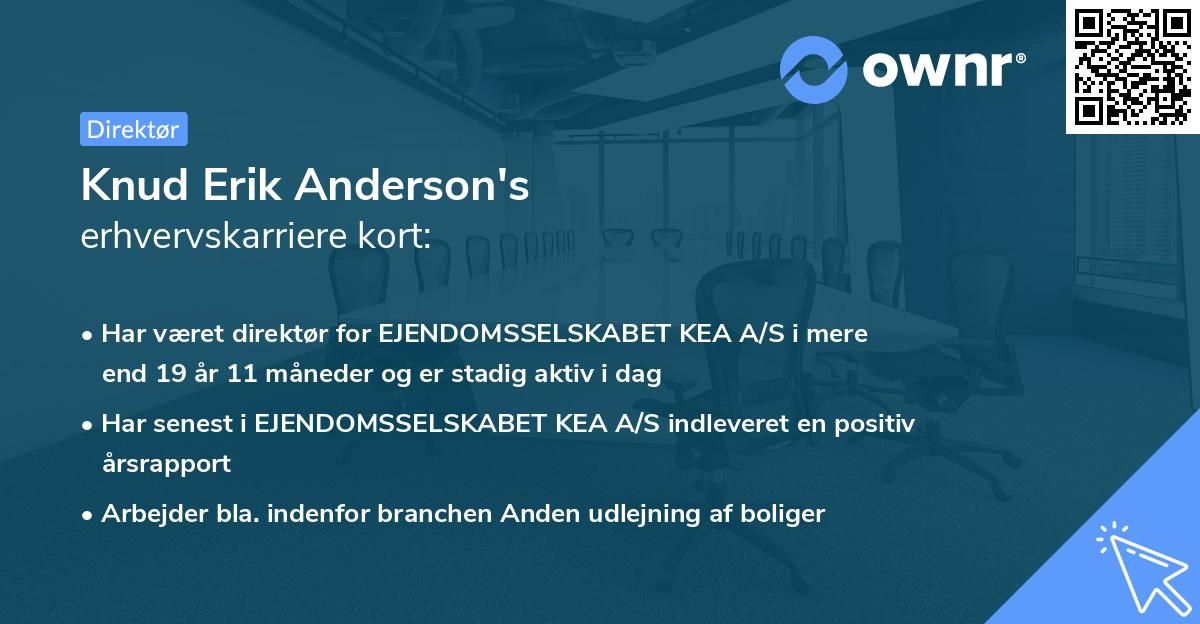 Knud Erik Anderson's erhvervskarriere kort