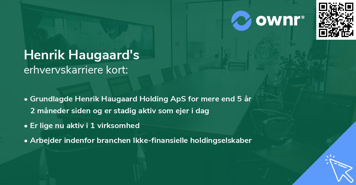 Henrik Haugaard's erhvervskarriere kort