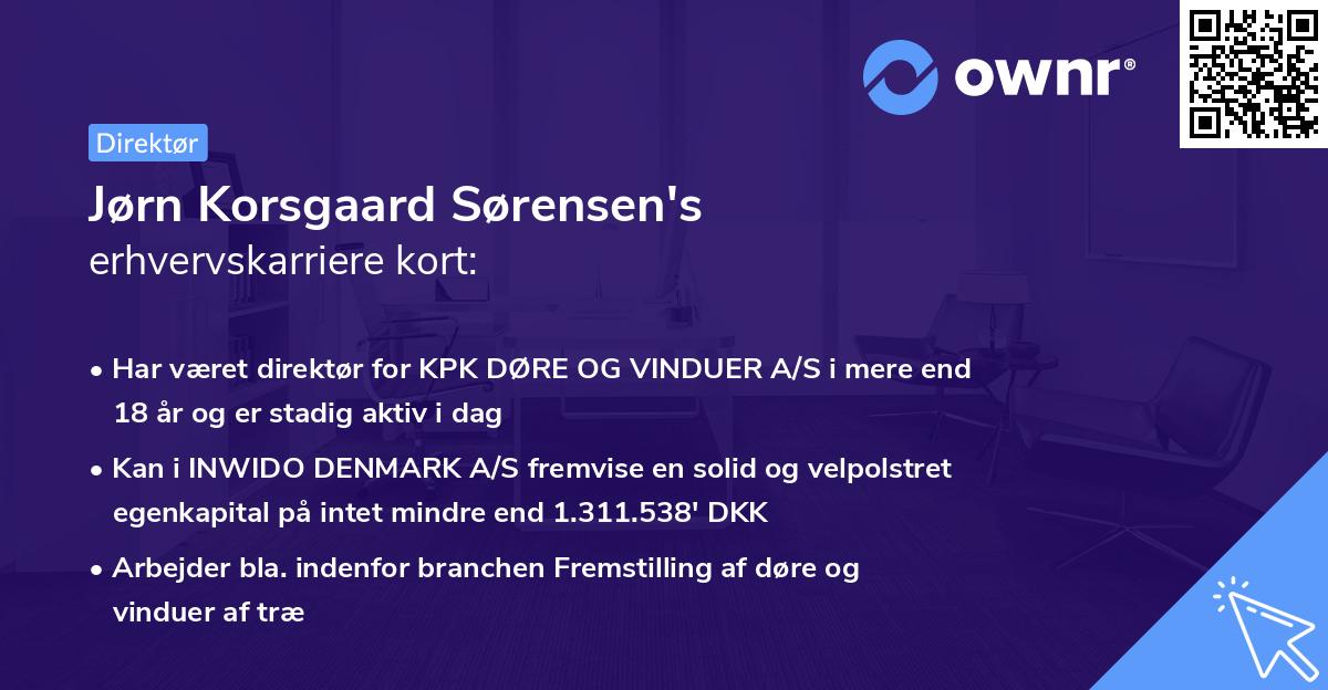 Jørn Korsgaard Sørensen's erhvervskarriere kort