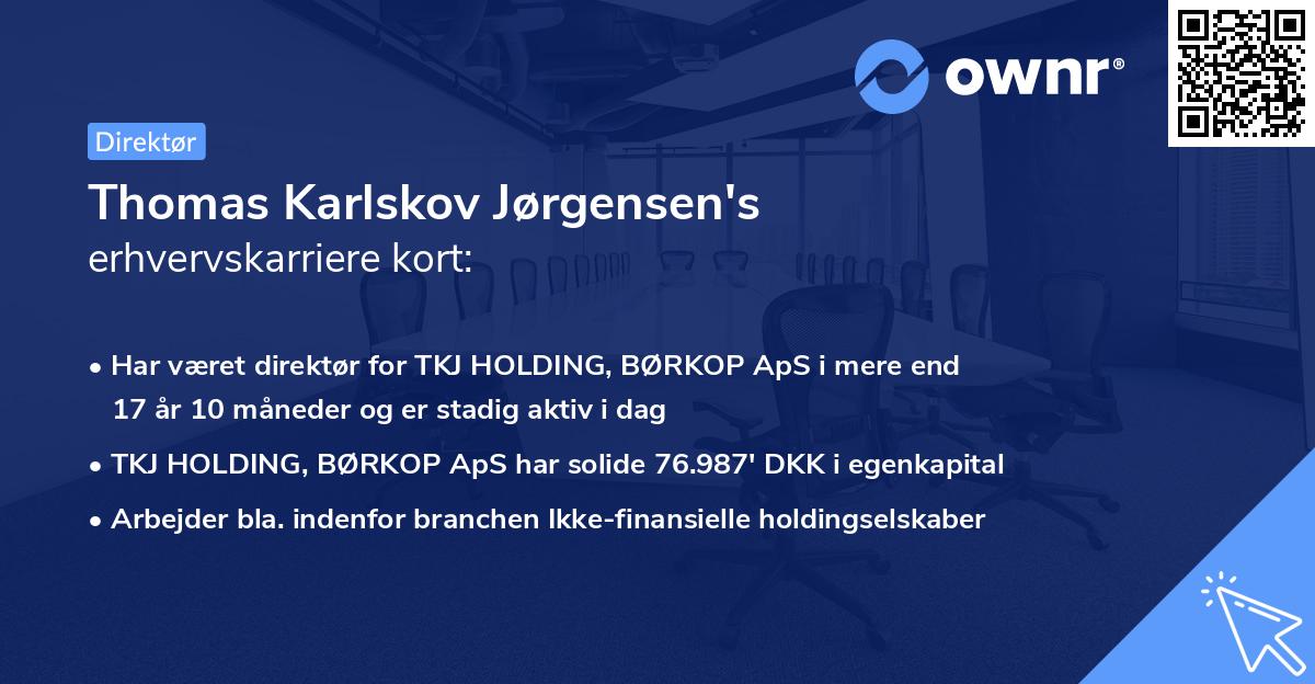 Thomas Karlskov Jørgensen's erhvervskarriere kort
