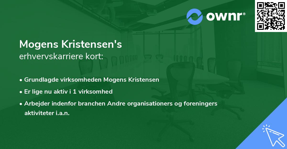 Mogens Kristensen's erhvervskarriere kort