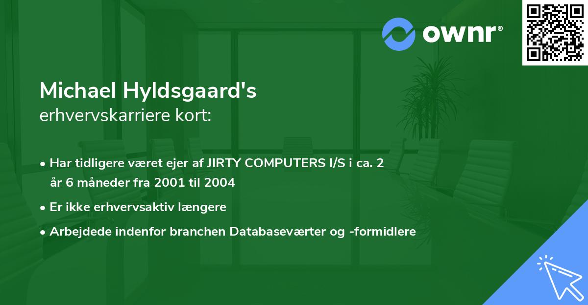 Michael Hyldsgaard's erhvervskarriere kort
