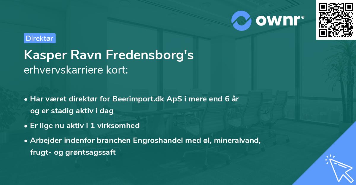 Kasper Ravn Fredensborg's erhvervskarriere kort