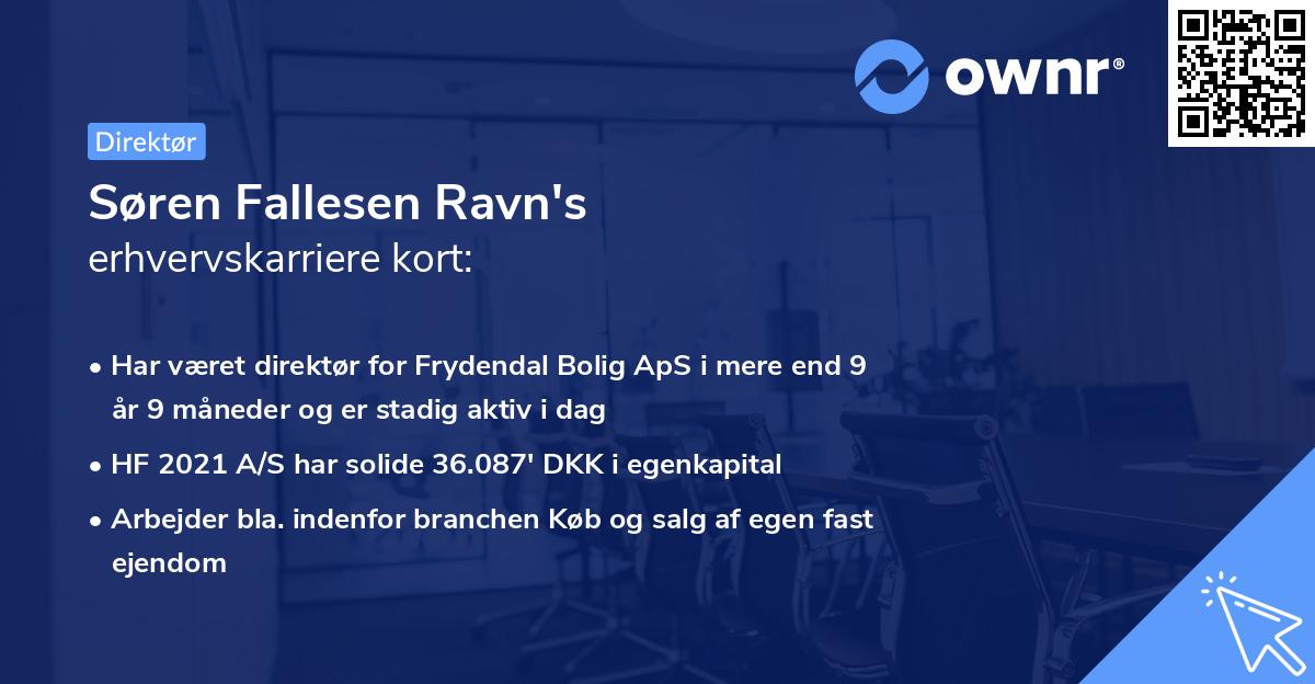 Søren Fallesen Ravn's erhvervskarriere kort