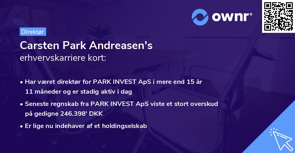 Carsten Park Andreasen's erhvervskarriere kort