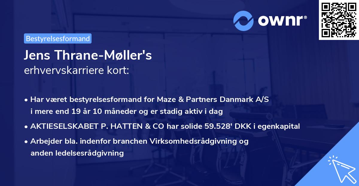 Jens Thrane-Møller's erhvervskarriere kort