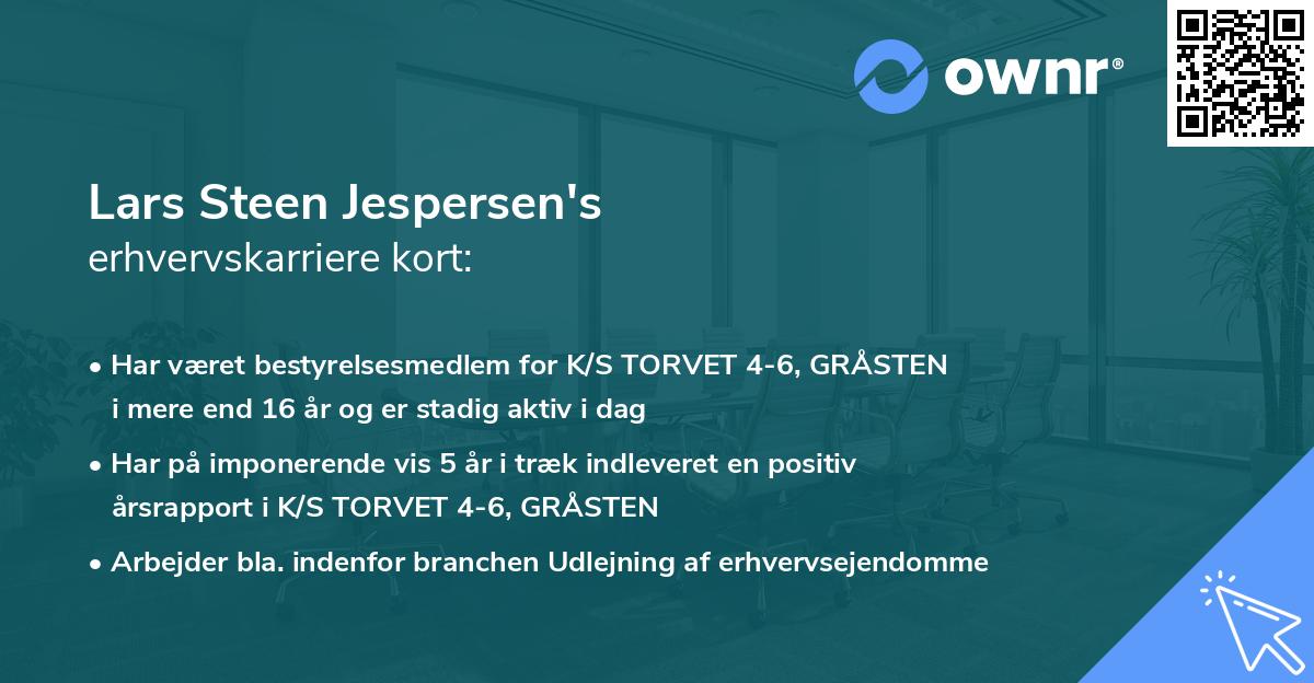 Lars Steen Jespersen's erhvervskarriere kort