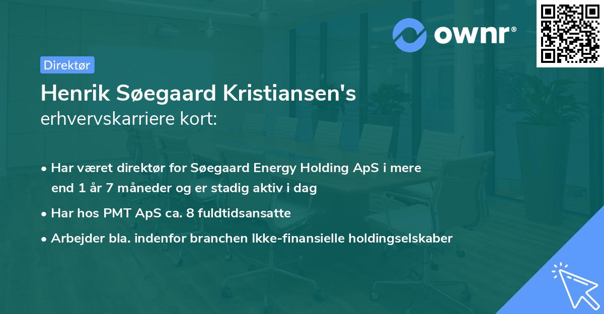 Henrik Søegaard Kristiansen's erhvervskarriere kort