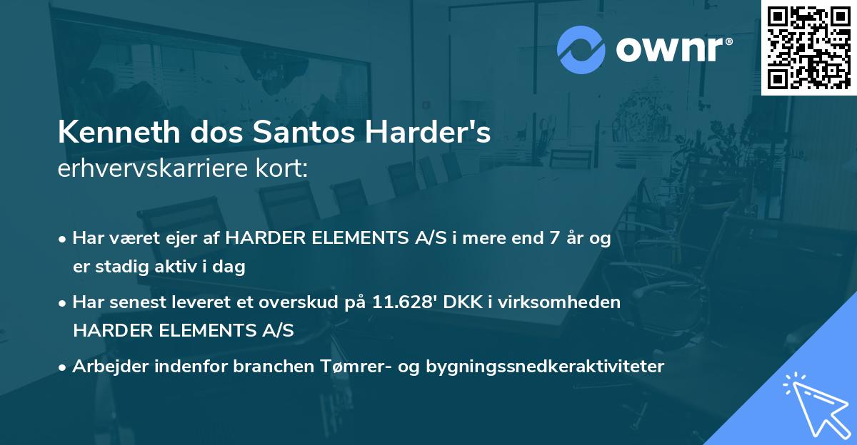 Kenneth dos Santos Harder's erhvervskarriere kort