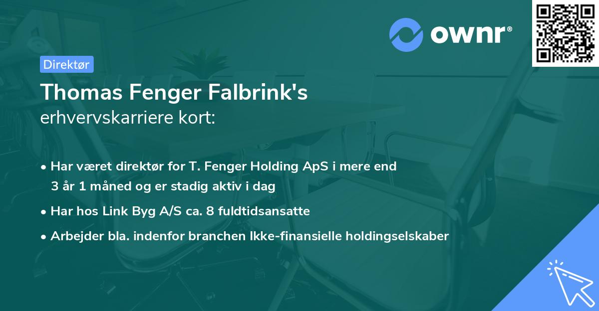 Thomas Fenger Falbrink's erhvervskarriere kort