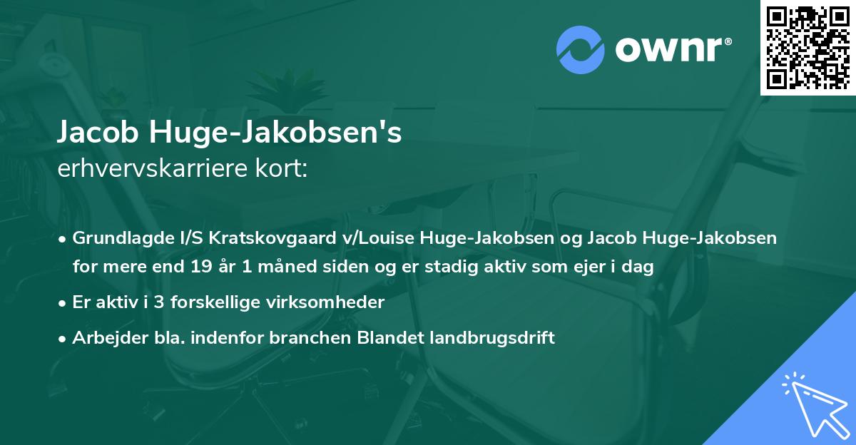 Jacob Huge-Jakobsen's erhvervskarriere kort