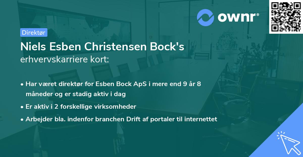 Niels Esben Christensen Bock's erhvervskarriere kort
