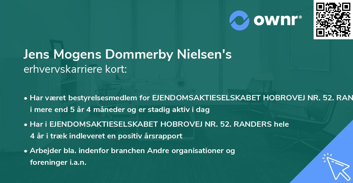 Jens Mogens Dommerby Nielsen's erhvervskarriere kort