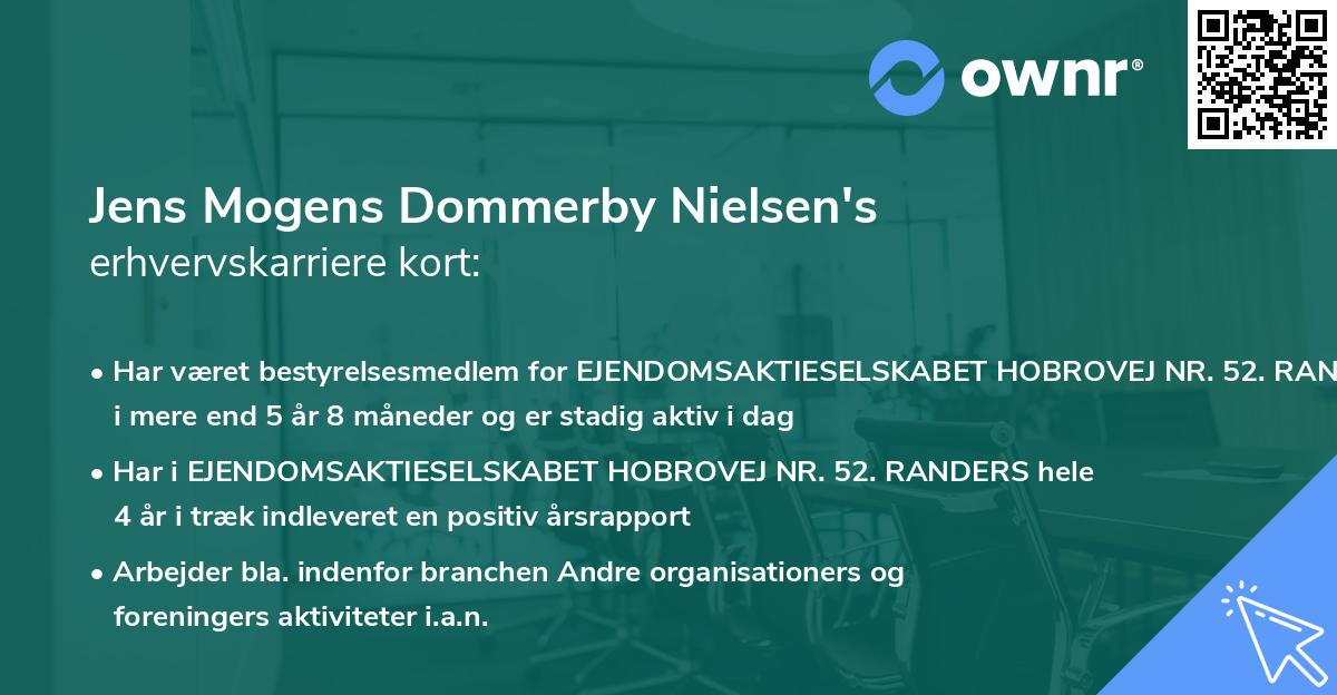 Jens Mogens Dommerby Nielsen's erhvervskarriere kort