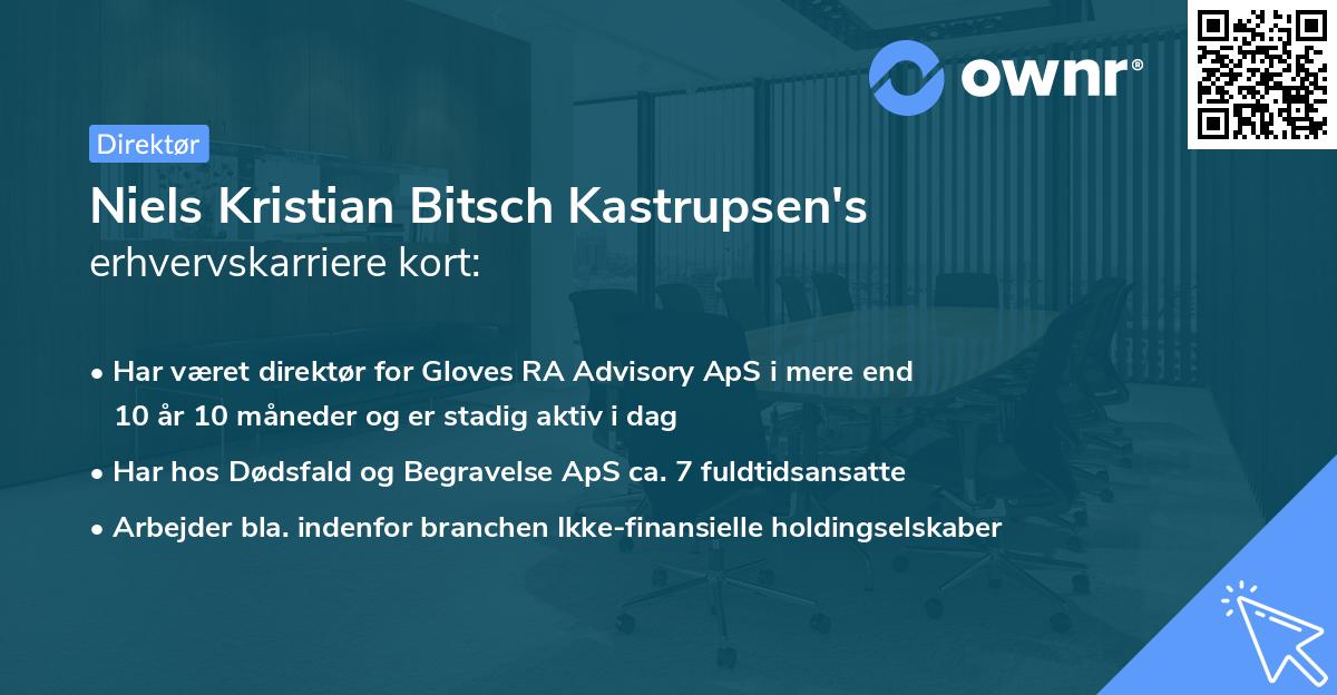 Niels Kristian Bitsch Kastrupsen's erhvervskarriere kort