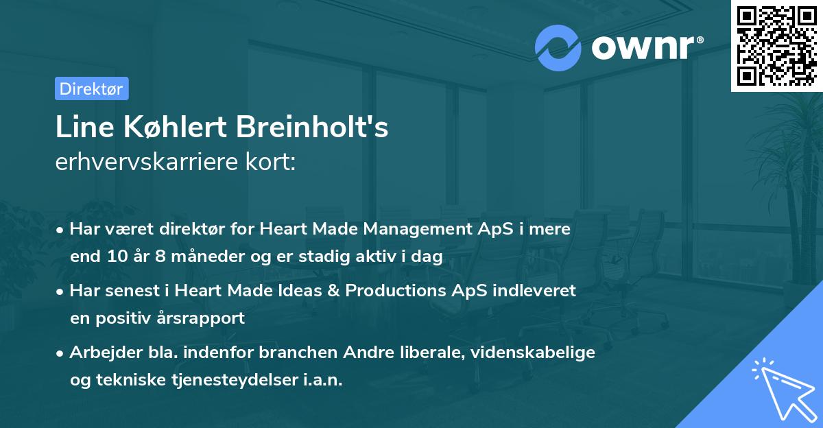 Line Køhlert Breinholt's erhvervskarriere kort