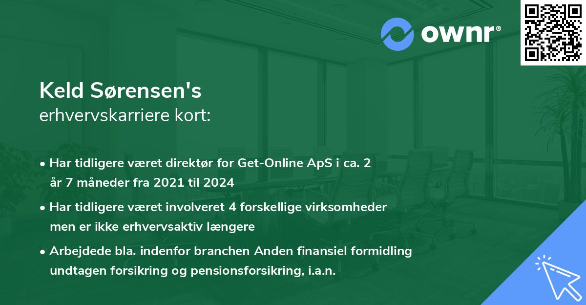 Keld Sørensen's erhvervskarriere kort