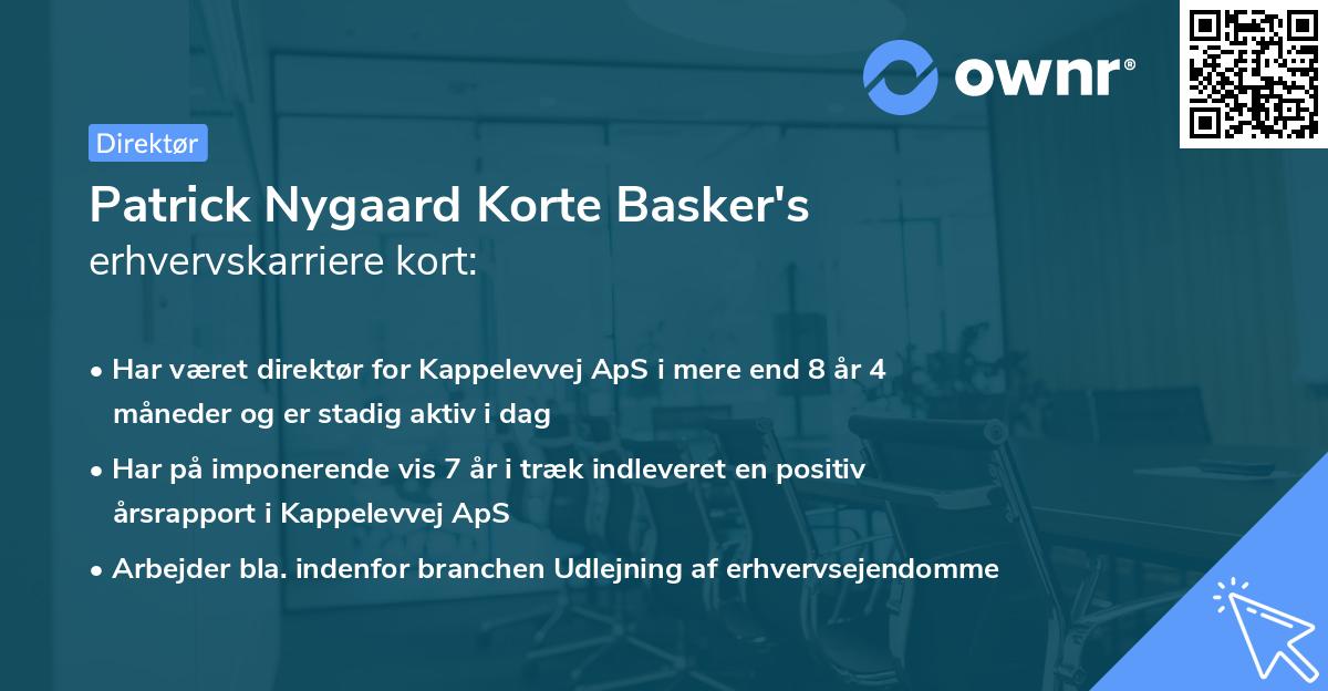 Patrick Nygaard Korte Basker's erhvervskarriere kort