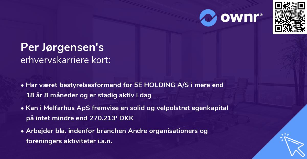 Per Jørgensen's erhvervskarriere kort