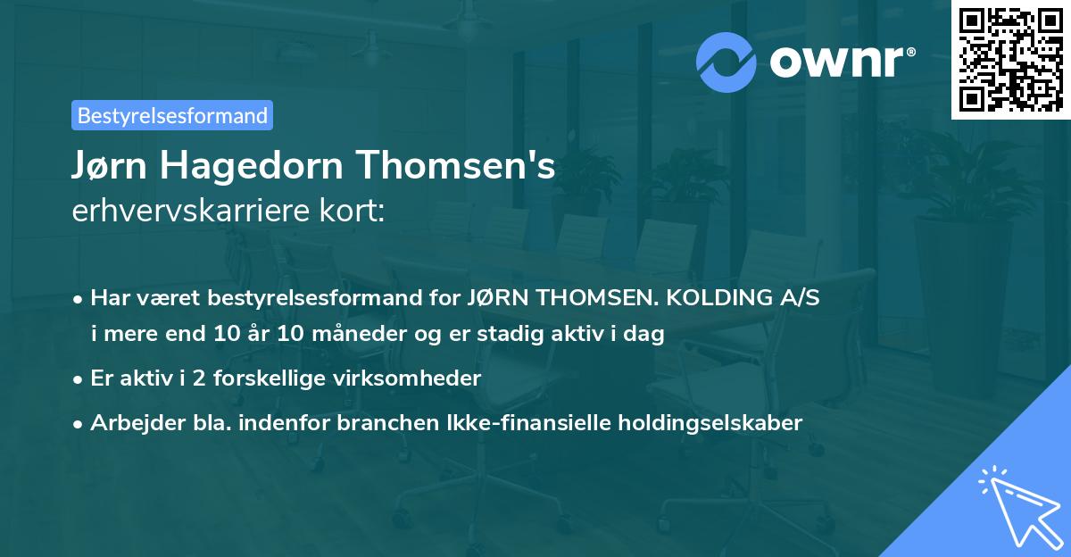 Jørn Hagedorn Thomsen's erhvervskarriere kort