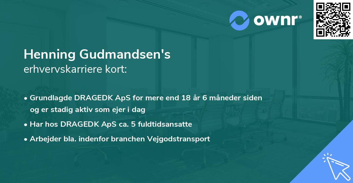 Henning Gudmandsen's erhvervskarriere kort