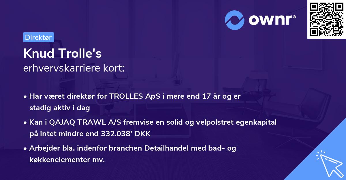 Knud Trolle's erhvervskarriere kort