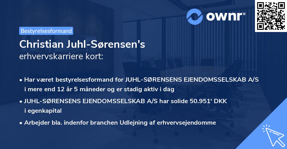 Christian Juhl-Sørensen's erhvervskarriere kort