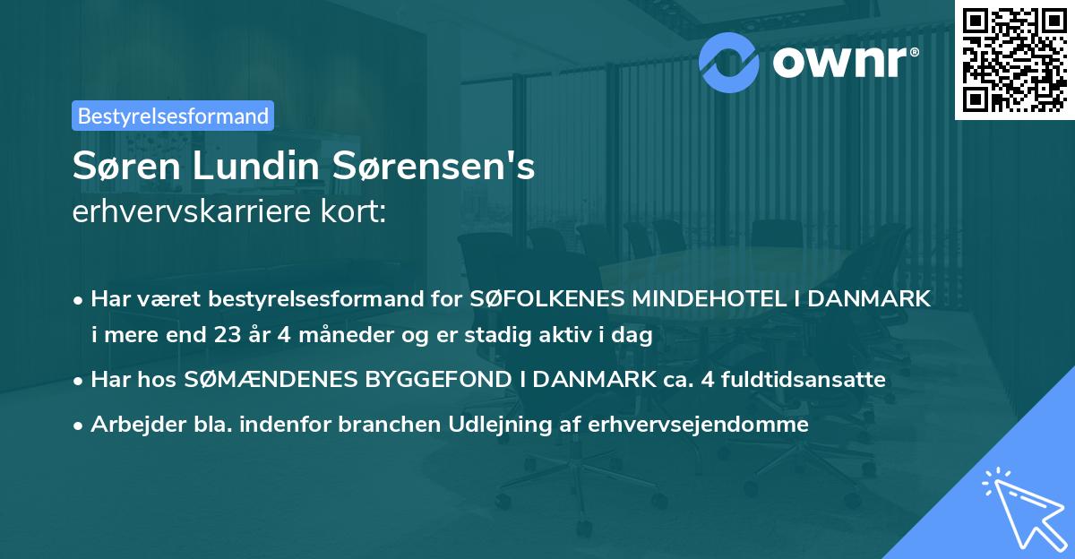 Søren Lundin Sørensen's erhvervskarriere kort