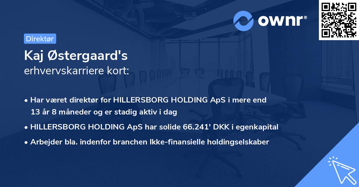 Kaj Østergaard's erhvervskarriere kort