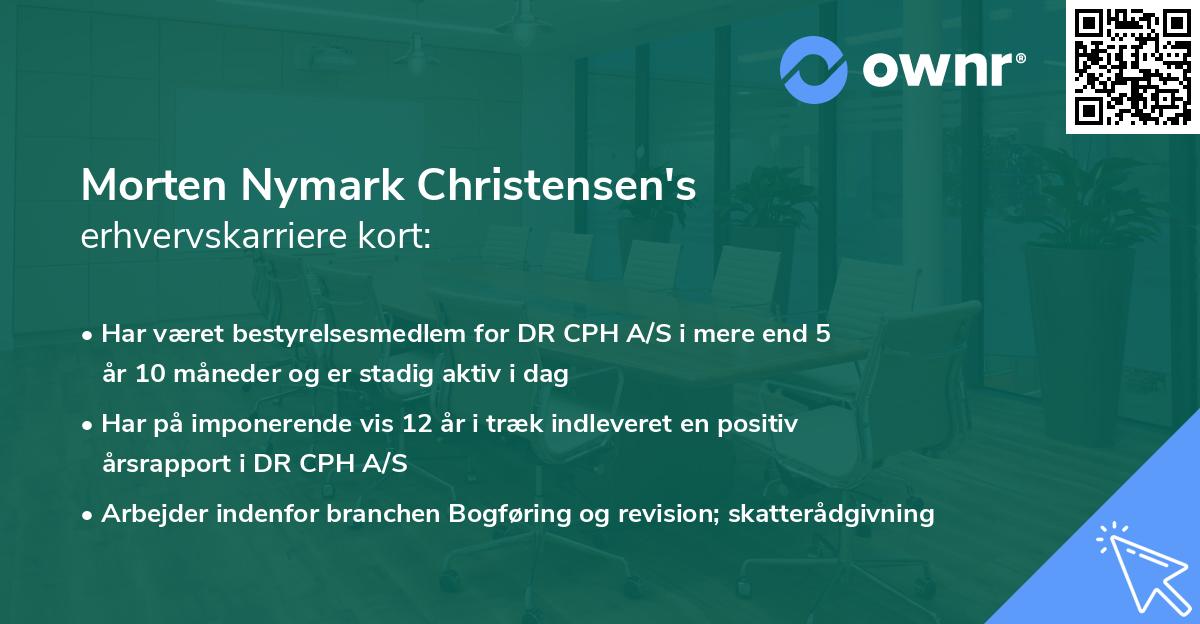 Morten Nymark Christensen's erhvervskarriere kort