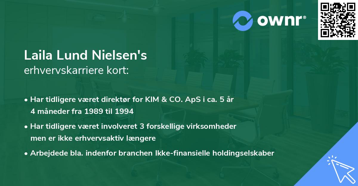 Laila Lund Nielsen's erhvervskarriere kort